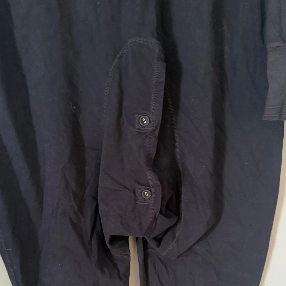 Men’s Navy J.Crew Union-suit Jumpsuit Pajamas One Piece Navy Size M 100% Cotton